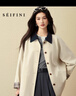 詩(shī)凡黎經(jīng)典巴恩風(fēng)撞色翻領(lǐng)風(fēng)衣2025秋新款英倫氣質(zhì)寬松休閑外套女 米白 S 曬單實(shí)拍圖
