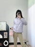 塔馳密司（touchmiss）正反兩穿燈芯絨加厚棉服女冬季摩登棉衣外套 梅子紫 M 曬單實(shí)拍圖