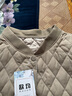 秋冬季新款菱格夾棉棉衣女便衣領(lǐng)棉襖中老年媽媽裝小個(gè)子棉服外套 灰色 5XL 150-165斤 曬單實(shí)拍圖