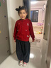 班喜迪兒童毛衣春秋款女童外套寶寶毛線(xiàn)衣男童針織開(kāi)衫紅色年服內搭春裝 曬單實(shí)拍圖