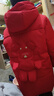 G.duck小黃鴨女童冬季時(shí)髦羽絨棉服寶寶韓范時(shí)尚洋氣中長(cháng)款亮面免洗外套 紅色 120 曬單實(shí)拍圖