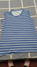 浪莎（LangSha）斷碼棉圓領(lǐng)背心打底衫女2024夏季新款時(shí)尚百搭寬松無(wú)袖條紋上衣 16329【藍色條紋】背心 2XL 120-135斤 曬單實(shí)拍圖