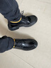 皮鞋男夏秋季工裝鞋商務(wù)正裝鞋男鞋手抓紋厚底德比鞋男士真牛皮鞋 AI231127黑色 單層 41 曬單實(shí)拍圖