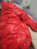 皮爾卡丹白鴨絨短款羽絨服女2025秋冬新款亮面加厚立領(lǐng)別致韓版面包服外套 紅色 S （80-110斤） 曬單實(shí)拍圖