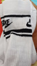 耐克速干中筒運動(dòng)襪(3雙)春季透氣針織柔軟NIKE DRI-FIT DX5089 103白/黑/(黑) XL 曬單實(shí)拍圖