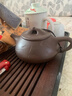 徐保國宜興紫砂壺泡茶壺徐保國純全手工茶壺老紫泥刻竹大石瓢 老紫泥 350ml 350cc 曬單實(shí)拍圖