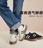 熱風(fēng)新款厚底德訓鞋復古拼色休閑板鞋女減齡學(xué)生阿甘鞋 曬單實(shí)拍圖