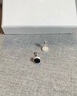 KASIYUs999純銀黑色圓形螺絲耳釘男女簡(jiǎn)約日韓風(fēng)耳蝸釘情侶男女款養耳洞 999耳釘單只 曬單實(shí)拍圖