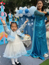 迪士尼艾莎女童裙子套裝秋裝2025新款公主裙洋氣連衣裙兒童套裝兩件套 曬單實(shí)拍圖