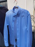 羅蒙（ROMON）可機洗純棉DP成衣免燙襯衫男士長(cháng)袖春秋商務(wù)休閑職業(yè)裝抗皺白襯衣 長(cháng)柚-淺藍色(DP純棉) 41 碼(175/96A) 曬單實(shí)拍圖