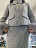 欣妃羽小香風(fēng)羊毛呢外套女套裝25冬季新款時(shí)尚高級感洋氣半身裙兩件套 曬單實(shí)拍圖