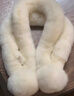 圍巾女冬季新款韓版時(shí)尚百搭加厚可愛(ài)少女獺兔毛學(xué)生兒童皮草圍脖 白色 曬單實(shí)拍圖