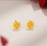 世紀緣小雛菊黃金耳飾5G足金菊花耳釘女時(shí)尚簡(jiǎn)約送女友38節禮物 曬單實(shí)拍圖