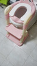 侑家良品 兒童馬桶輔助器樓梯式坐便器女孩寶寶階梯坐便圈軟墊 千禧粉 曬單實(shí)拍圖