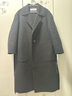 百圖betu女裝冬季新款毛呢外套翻領(lǐng)雙面呢100%綿羊毛大衣2411T25 黑色 XS 曬單實(shí)拍圖