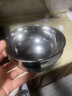 貝瑟斯304不銹鋼碗 湯碗面碗 加厚雙層隔熱餐具2只裝11.5CM防燙耐摔飯碗 曬單實(shí)拍圖