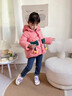 G.duck小黃鴨兒童棉衣女童羽絨棉服小童加絨外套2棉襖冬季1-3歲冬女寶寶 梅花三弄  粉紅色 90 適合身高80-90CM 曬單實(shí)拍圖