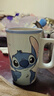 迪士尼可愛(ài)喝水高顏值馬克杯卡通辦公室家用陶瓷杯子咖啡情侶水杯 史迪仔-樂(lè )迪直身杯（無(wú)禮盒） 曬單實(shí)拍圖