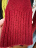 MJ STYLE蝴蝶結撞色短款毛衣女2026冬季本命年紅色加厚保暖寬松內搭針織衫 曬單實(shí)拍圖