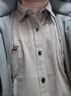 稻草人100%純棉燈芯絨襯衫男士長(cháng)袖休閑襯衣青年中年寬松大碼爸爸裝 灰色 燈芯絨灰色 [長(cháng)袖/馬標款] L 40 [125-140斤] 曬單實(shí)拍圖