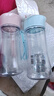 茶花（CHAHUA）水杯男女新款高顏值學(xué)生上學(xué)水瓶杯子茶杯塑料水杯外出便攜水壺 藍色+粉色 400ml 可拆卸濾網(wǎng) 曬單實(shí)拍圖