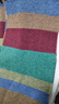 恒源祥100%純羊毛彩虹方糖款 綿毛經(jīng)典彩色條紋圍巾女百搭新款時(shí)尚百搭 彩虹方糖圍巾 曬單實(shí)拍圖