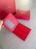袋鼠錢(qián)包女款2026新款真皮錢(qián)夾短款牛皮夾女士高檔零錢(qián)包輕薄小巧卡包 紅色 曬單實(shí)拍圖