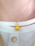 中國黃金（CHINA GOLD）蘋(píng)果黃金項鏈女士足金首飾平安果吊墜新年情人節禮物送女友老婆 足金吊墜約0.3g*配銀鏈【甄選禮盒】 曬單實(shí)拍圖