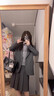 MOVK灰色西裝外套小個(gè)子面試正裝教資套裝女大學(xué)生職業(yè)西服工作服 灰色(長(cháng)款西裝+百褶短裙) S  91-105斤 曬單實(shí)拍圖
