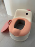 愛(ài)貝迪拉兒童馬桶寶寶坐便器嬰兒仿真馬桶如廁訓練 PP坐墊 粉（含清潔刷子） 小恐龍款 曬單實(shí)拍圖