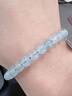 京瑩【聚水招財】天然海藍寶水晶手鏈男女款馬年護身符白水晶手串女友 曬單實(shí)拍圖