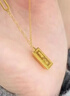 中國黃金（CHINA GOLD）小金磚黃金項鏈女999足金吊墜小金條新年情人節禮物送女朋友 金重約1.5g【足金吊墜*贈銀鏈】 曬單實(shí)拍圖
