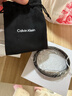 Calvin KleinCK型格系列復古男款手繩送男友鋼色&黑色35000093節日禮物 曬單實(shí)拍圖