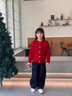 真維斯女童拜年服套裝冬季兒童紅色毛衣公主裙中大童馬年過(guò)年服新年童裝 【蝴蝶結毛衣】紅 140 曬單實(shí)拍圖