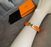 愛(ài)馬仕（HERMES）手鐲 Clic H合金琺瑯手鐲小號 窄款經(jīng)典H扣手鐲男女同款 生日禮物 紅色-黃金色 曬單實(shí)拍圖