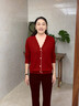 衛夕（WEIXI）媽媽裝2025新款假兩件加絨毛衣中老年女秋冬加厚半高領(lǐng)打底衫上衣 紅色上衣 加絨 3XL 建議140-155斤 曬單實(shí)拍圖