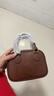 CinvaiKrose包包女包輕奢侈2026新款大容量斜挎包女包手提保齡球包情人節禮物 棕色 曬單實(shí)拍圖