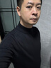 花花公子（PLAYBOY）秋冬半高領(lǐng)毛衣男2025新款男士針織衫緊身內搭修身冬季高級打底衫 黑色 L 曬單實(shí)拍圖