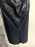 紅袖（hopeshow）輕熟半身裙2025冬季新款女裝氣質(zhì)休閑復古風(fēng)百搭直筒中長(cháng)PU皮裙 黑050 XL 曬單實(shí)拍圖