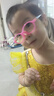 鏡唄（JINGBEI）幼兒防藍光眼鏡兒童護眼小孩寶寶輻射紫外手機電腦平板平光護目鏡 可愛(ài)粉【適合1-3歲】0度防藍光 曬單實(shí)拍圖