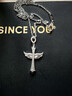 SINCE YOU天使之翼項鏈男純銀十字架鑲鉆吊墜2026新款潮酷鎖骨鏈女新年禮物 天使之翼銀吊墜+銀鏈 曬單實(shí)拍圖