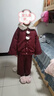女童冬裝套裝2025新款兒童衣服加絨洋氣10歲女孩本命年紅色過(guò)年服 紅色 140 cm 曬單實(shí)拍圖