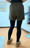 TERRE BLEUE復古高腰短褲女2025秋冬季新款時(shí)尚百搭松緊腰休閑毛呢打底褲子 曬單實(shí)拍圖