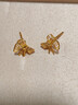 六福珠寶新年禮物 足金花絲蝴蝶結黃金耳釘 計價(jià) F95TBGE0005 約1.30克 曬單實(shí)拍圖