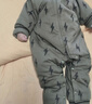 babylove嬰幼兒連體衣冬季純棉哈衣夾棉加厚保暖衣服防風(fēng)連帽外出服 橄欖綠 80cm 曬單實(shí)拍圖