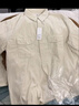 優(yōu)衣庫男裝女裝燈芯絨工裝襯衫長(cháng)袖襯衣休閑復古480295 01 乳白色 XS 曬單實(shí)拍圖
