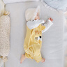 七樂(lè )豆嬰兒春季純棉a類(lèi)睡袋春秋睡袍小月齡女寶寶四季通用幼兒睡衣薄款 奶黃 80 曬單實(shí)拍圖