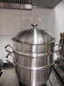 拓進(jìn)德國進(jìn)口品質(zhì)316不銹鋼小蒸湯鍋加厚煮飯鍋一體不粘燉鍋燃氣電磁 內徑24CM+2個(gè)蒸籠凈重5.8 e 24cm 曬單實(shí)拍圖
