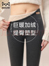 貓人加絨純棉打底褲子女外穿螺紋秋冬季小黑褲加厚保暖貂絨蠶絲褲秋褲 曬單實(shí)拍圖