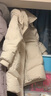 鴨鴨（YAYA）羽絨服女中長(cháng)款冬季新款韓版寬松時(shí)尚設計感加厚連帽外套 暖米白色 M 曬單實(shí)拍圖